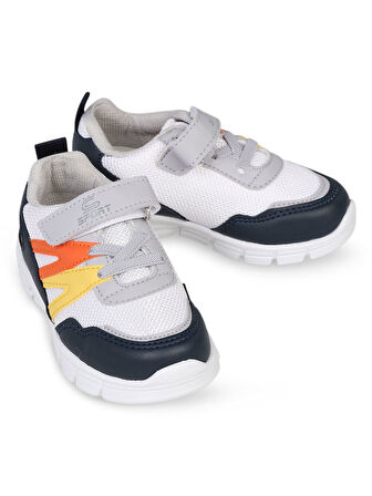 Civil Sport Erkek Çocuk Spor Ayakkabı 22-25 Numara Beyaz-Sarı 