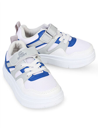 Civil Sport Erkek Çocuk Spor Ayakkabı 31-35 Numara Beyaz-Saks