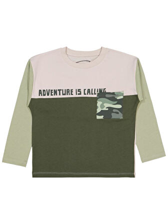 Civil Boys Adventure Baskılı 10-13 Yaş Sweatshirt - Haki13-14 Yaş