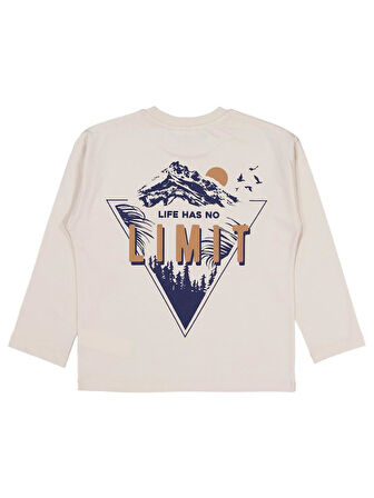 Civil Boys Lımıt Baskılı 10-13 Yaş Sweatshirt - Bej 10-11 Yaş