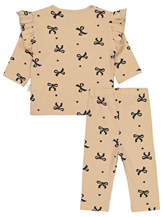 Civil Baby Fiyonk Empirme 6-18 Ay Takım - Bej 12-18 Ay