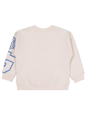 Civil Boys Gıants Baskılı -Etiketli 10-13 Yaş Sweatshirt - Bej 10-11 Yaş