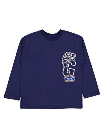Civil Boys Tiger Baskılı - Etiketli 10-13 Yaş Sweatshirt - Lacivert 12-13 Yaş