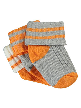 Civil Baby Bebek 3'lü Çorap Set 0-24 Ay Turuncu