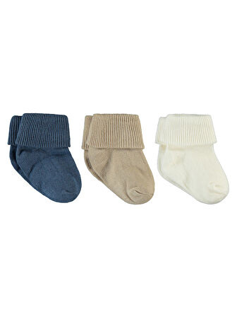 Civil Baby Bebek 3'lü Çorap Set 0-24 Ay Sütlükahve