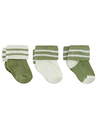 Civil Baby Bebek 3'lü Çorap Set 0-24 Ay Yeşil
