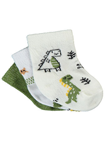 Civil Baby Bebek 3'lü Çorap Set 0-24 Ay Yeşil