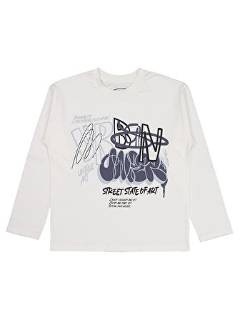 Civil Boys Urban Baskılı 10-13 Yaş Sweatshirt - Ekru10-11 Yaş