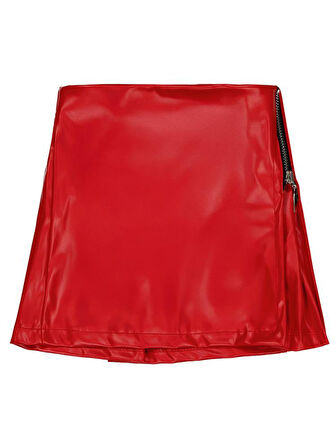 Civil Girls Fermuarlı 2-5 Yaş Etek - Kırmızı5-6 Yaş