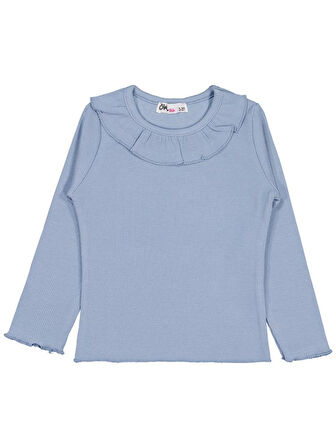 Civil Girls Yakalı 2-5 Yaş Sweatshirt - Mavi 2-3 Yaş