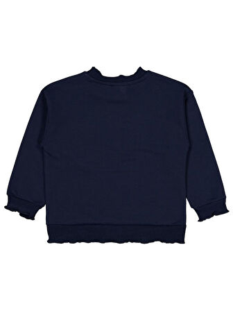 Civil Girls Best Vibes Nakışlı 2-5 Yaş Sweatshirt - Lacivert 5-6 Yaş