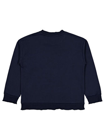 Civil Girls Best Vibes Nakışlı 6-9 Yaş Sweatshirt - Lacivert 6-7 Yaş