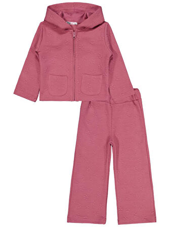 Civil Girls Çiçek Desenli 2-5 Yaş Eşofman Takımı - Pembe 4-5 Yaş