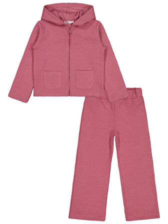 Civil Girls Çiçek Desenli 6-9 Yaş Eşofman Takımı - Pembe 9-10 Yaş