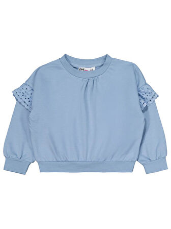 Civil Girls Kolu Fırfırlı 2-5 Yaş Eşofman Takımı - Mavi 2-3 Yaş