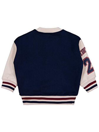 Civil Baby Baskı- Nakışlı 6-18 Ay Hırka - Lacivert 12-18 Ay