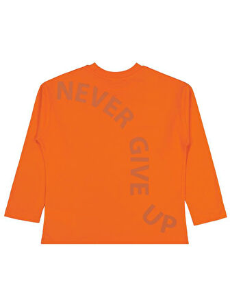 Civil Boys Never Gıve Up Baskılı 6-9 Yaş Sweatshirt - Turuncu9-10 Yaş