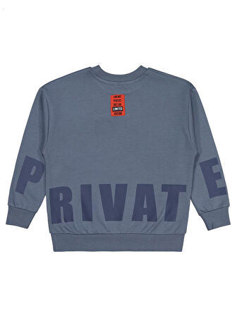 Civil Boys Prıvate Baskılı 10-13 Yaş Sweatshirt - Gri13-14 Yaş