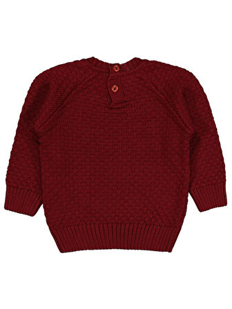 Civil Baby Wılme Örgülü 6-18 Ay Kazak - Bordo9-12 Ay