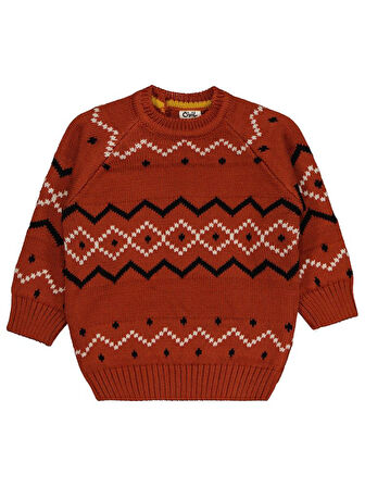 Civil Baby Nord Etnik Örğü 6-18 Ay Kazak - Turuncu 12-18 Ay