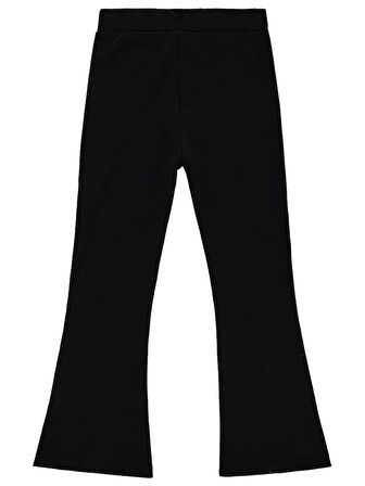 Civil Girls Paça Yırtmaçlı 10-13 Yaş Tayt - Siyah 11-12 Yaş