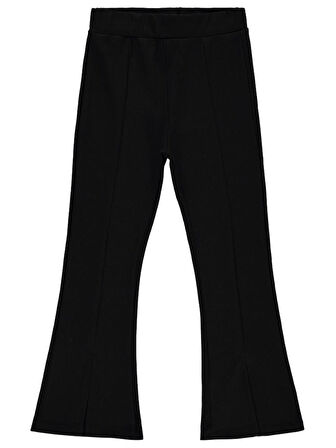 Civil Girls Paça Yırtmaçlı 10-13 Yaş Tayt - Siyah 11-12 Yaş