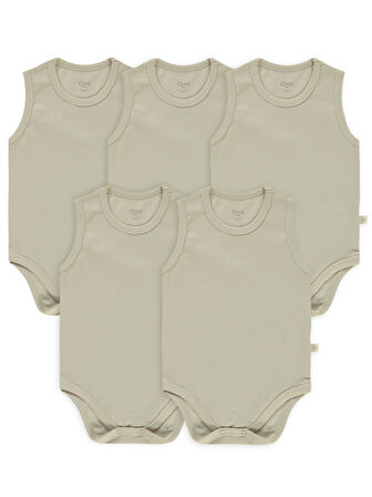 Civil Baby Bebek 5'li Çıtçıtlı Badi 1-3 Yaş Açık Bej