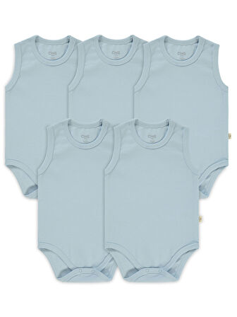 Civil Baby Bebek 5'li Çıtçıtlı Badi 1-3 Yaş Mavi