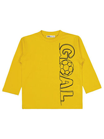 Civil Boys Goal Baskılı 2-5 Yaş Sweatshirt - Sarı 4-5 Yaş