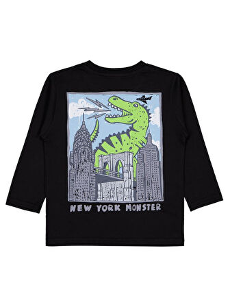 Civil Boys Stay Brave baskılı 2-5 Yaş Sweatshirt - Siyah 3-4 Yaş