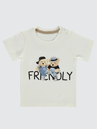 Concept Erkek Bebek 3'lü Şortlu Takım 6-18 Ay Bej