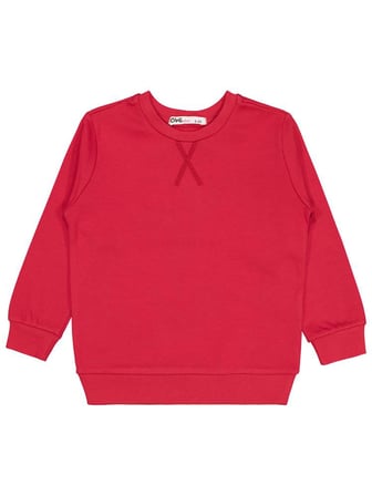Civil Girls Düz 2-5 Yaş Sweatshirt - Kırmızı 3-4 Yaş