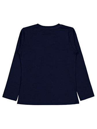 Civil Girls Kelebek Baskılı 6-9 Yaş Sweatshirt - Lacivert 8-9 Yaş