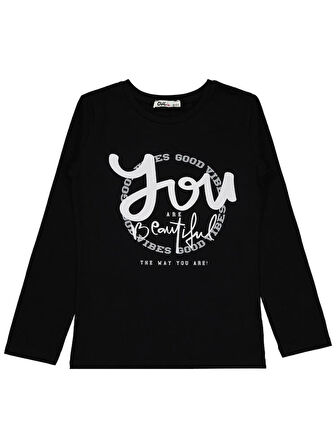 Civil Girls You Beautiful Baskılı 10-13 Yaş Sweatshirt - Siyah13-14 Yaş