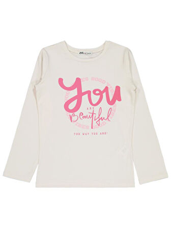 Civil Girls You Beautiful Baskılı 10-13 Yaş Sweatshirt - Ekru12-13 Yaş