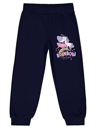 Civil Girls Rainbow Baskılı 2-5 Yaş Eşofman Altı - Lacivert 3-4 Yaş