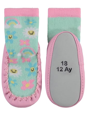 Civil Baby Çiçek Bebek Kız Havlu Çarık Çorap - Standart