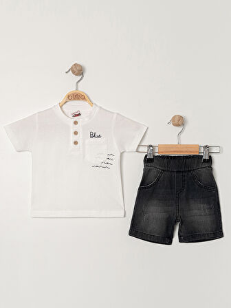 Bizizo Erkek Bebek Takım 9-24 Ay Ekru