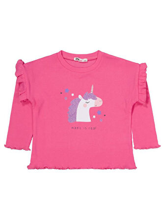 Civil Girls Unicorn Baskılı 2-5 Yaş Takım - Pembe 5-6 Yaş