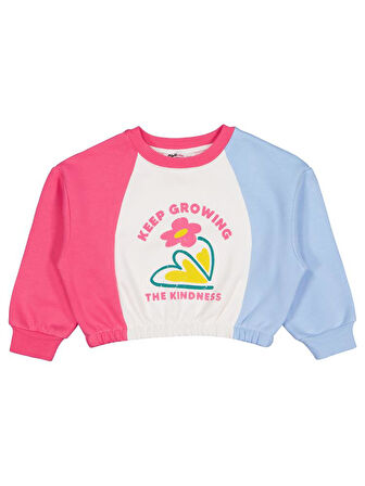 Civil Girls Keep Growing Baskılı 2-5 Yaş Sweatshirt - Ekru 4-5 Yaş
