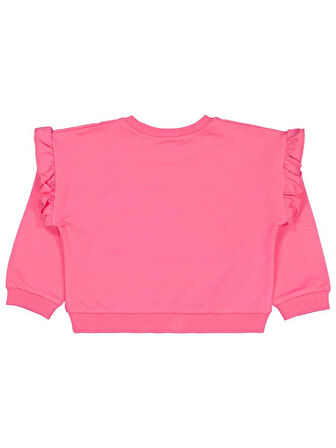 Civil Girls Renkli Papatya Baskılı 2-5 Yaş Sweatshirt - Pembe 3-4 Yaş