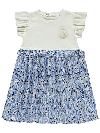 Civil Girls Kız Çocuk Elbise 6-9 Yaş Ekru