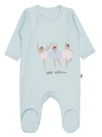 Civil Baby Balerin Nakışlı 1-9 Ay Tulum - Mavi