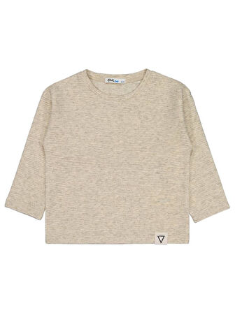 Civil Boys Kendinden Çizgili 2-5 Yaş Sweatshirt - Bej5-6 Yaş