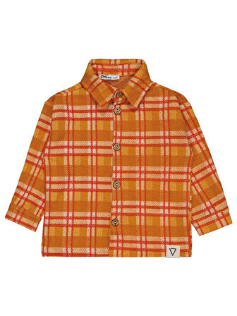 Civil Boys Ekoseli 2-5 Yaş Gömlek - Turuncu4-5 Yaş