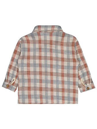 Civil Boys Ekoseli 2-5 Yaş Gömlek - Turuncu4-5 Yaş