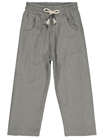 Civil Boys Beli Lastikli Süs Bağcıklı 2-5 Yaş Pantolon - Gri3-4 Yaş