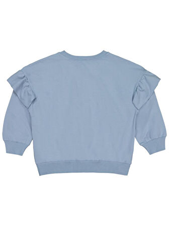 Civil Girls Roba Fırfırlı 10-13 Yaş Sweatshirt - Mavi13-14 Yaş