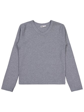 Civil Girls V Yaka 10-13 Yaş Sweatshirt - Gri