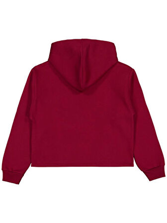 Civil Girls Paris Baskılı 10-13 Yaş Sweatshirt - Bordo 10-11 Yaş